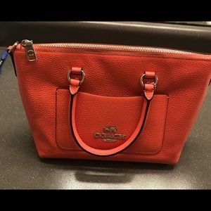 Coach Mini Emma in Coral NWT